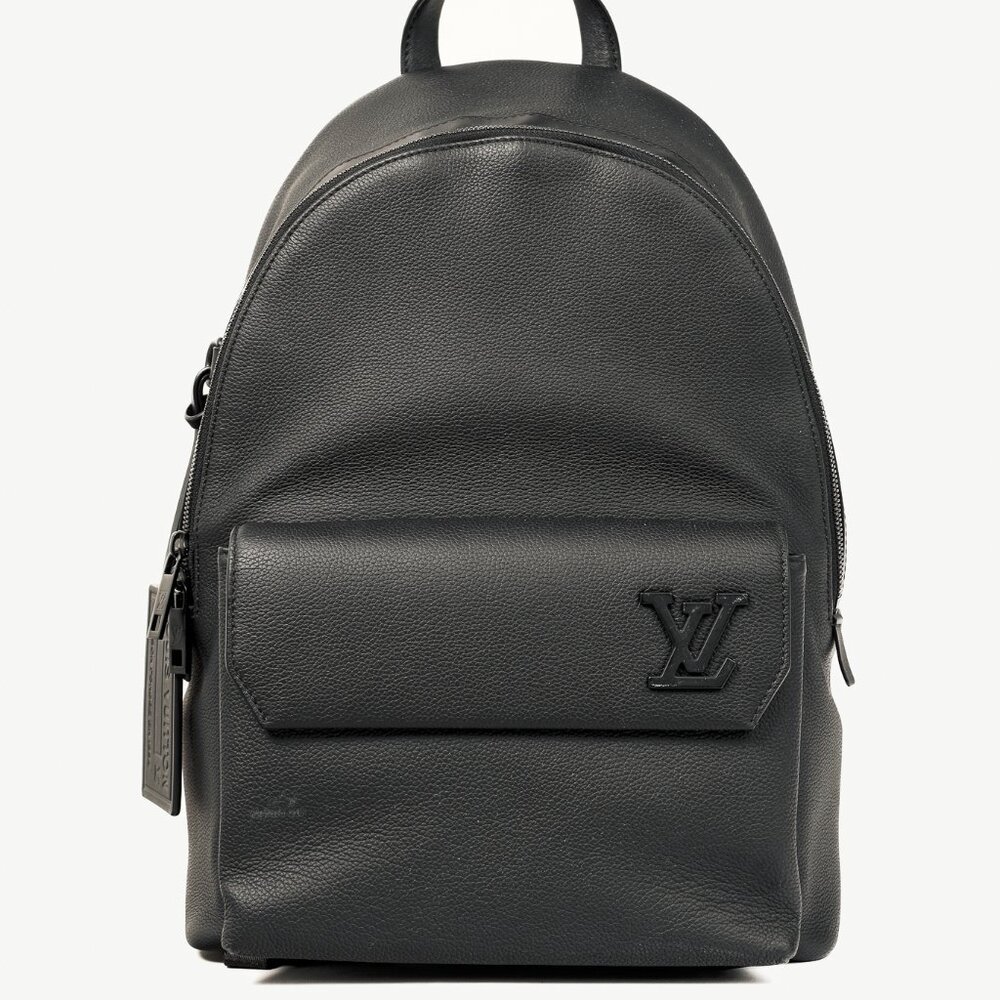 Louis Vuitton Takeoff Black Leather LV Monogram Backpack